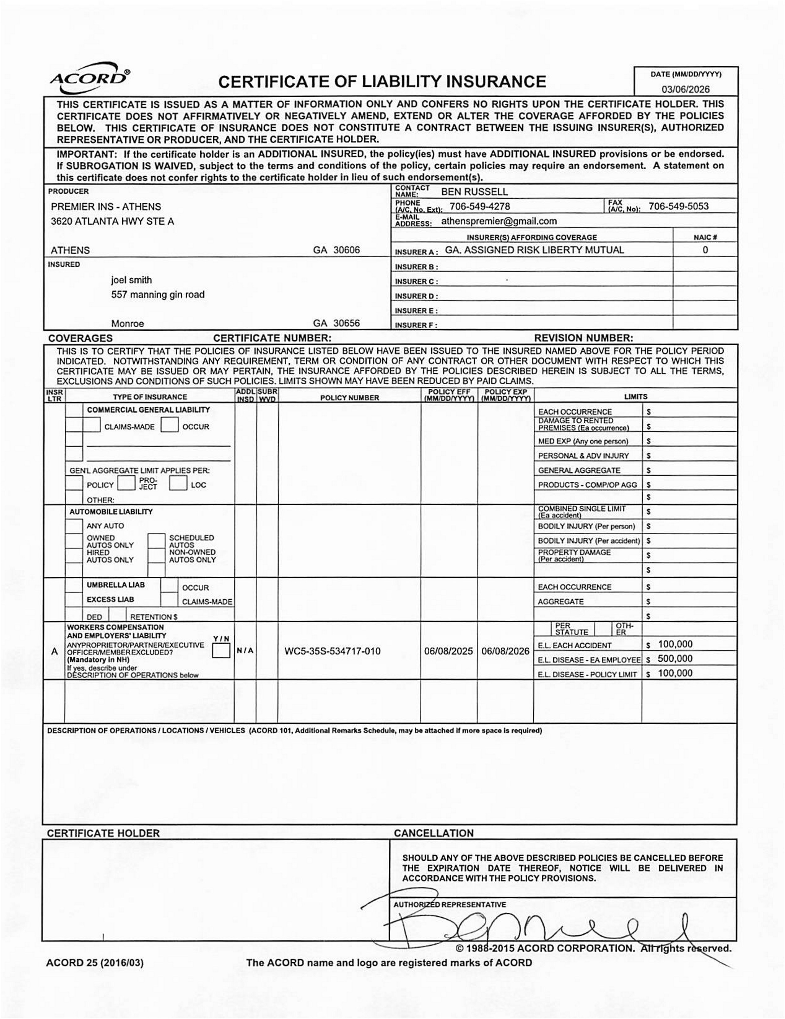 Workers' Compensation Insurance